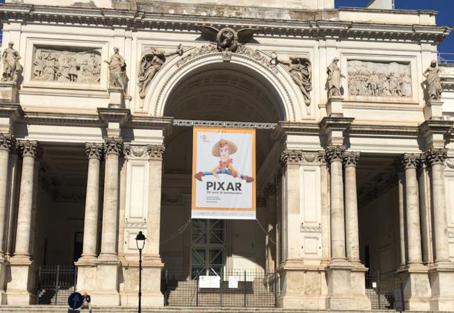 Pixar - 30 anni di animazione, la mostra sbarca nella Capitale L'ingresso della mostra Pixar - 30 anni di animazione