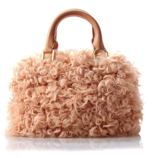 Borsa di pelliccia ecologica Brother Vellies Borsa di pelliccia rosa Brother Vellies