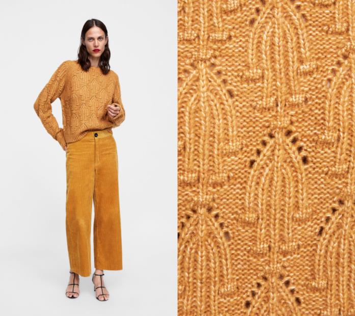 Pullover a costine giallo senape Pullover giallo senape moda autunno 2018