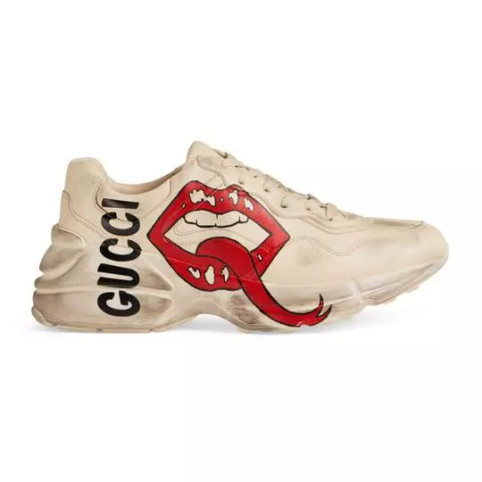 Gucci Rhyton sneakers con scritta e bocca