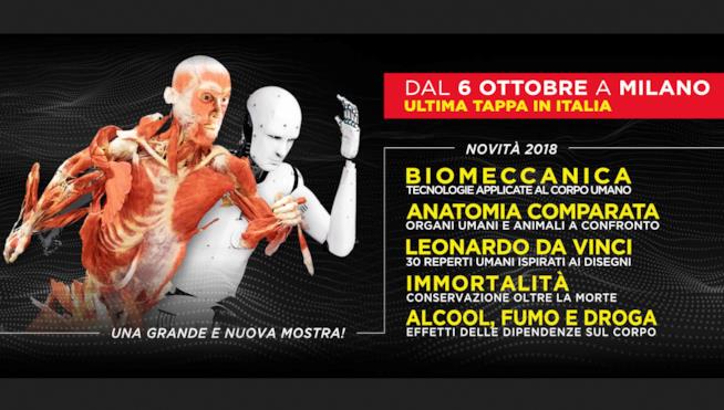 Torna a Milano in versione rinnovata la mostra che svela il corpo umano Banner della mostra