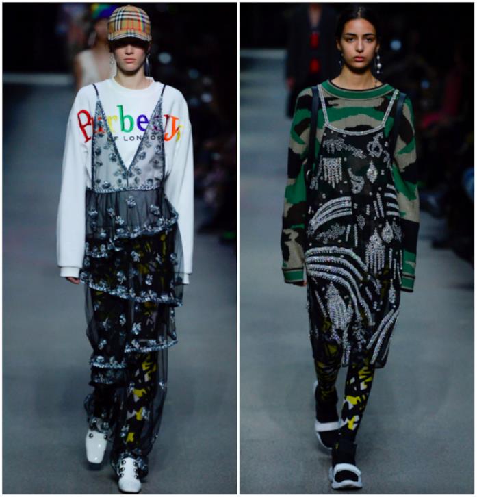 Abiti sottoveste e felpe Abiti sottoveste e felpe nella sfilata Burberry