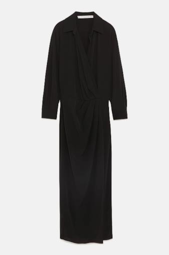 Vestito incrociato nero