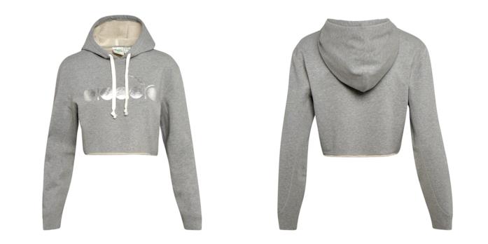 Diadora Sportswear L. HOODIE BL Felpa cropped con logo - Donna Diadora Sportswear L. HOODIE BL Felpa cropped con logo - Donna