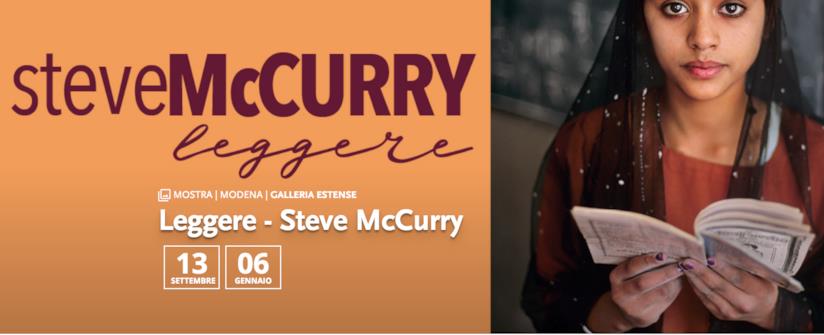 In mostra a Modena la serie di fotografie di Steve Mc Curry dal titolo Leggere Banner della mostra Leggere di Steve McCurry