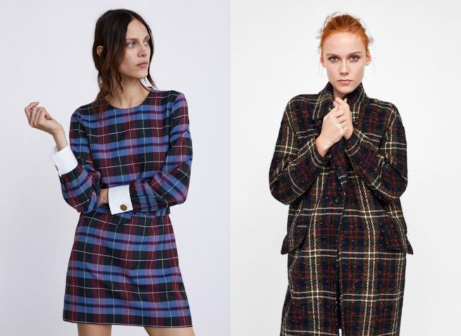 Abiti, cappotti e accessori a quadri per l'inverno 2018 Quadri su abiti, gonne, pantaloni e accessori di tendenza