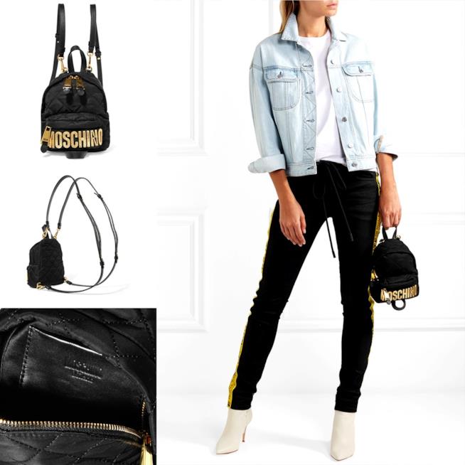 Zaino nero di Moschino da regalare a Natale Zaino Moschino da regalare a Natale