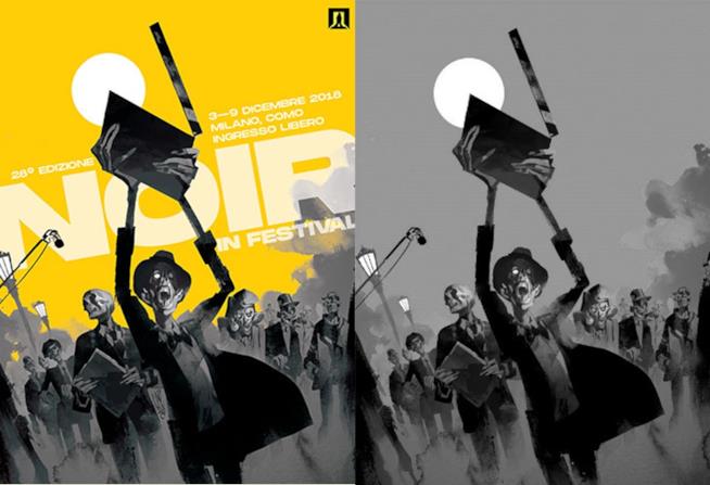 Il Noir in Festival 2018 è dedicato al genere Zombie La locandina del Noir in Festival 2018 del disegnatore Gigi Cavenago
