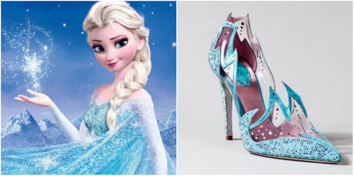 Le scarpe di Elsa di René Caovilla Un collage tra Frozen e le scarpe di René Caovilla