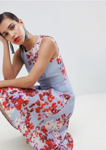 Vestito midi stampato