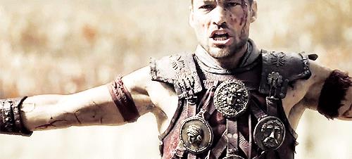 Spartacus, serie ambientata in epoca romana Spartaco in una scena di Spartacus