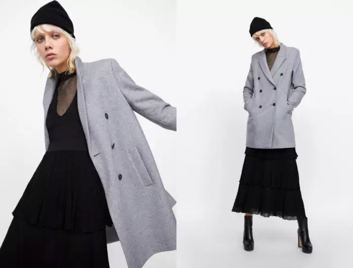 Cappotto righe di moda per l'inverno 2018 Cappotto fantasie righe piccole di tendenza