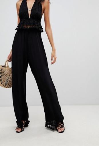 Pantaloni da spiaggia con nappe