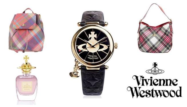 Alcuni accessori della collezione Vivienne Westwood Vivienne Westwood, orologio, profumo e borse