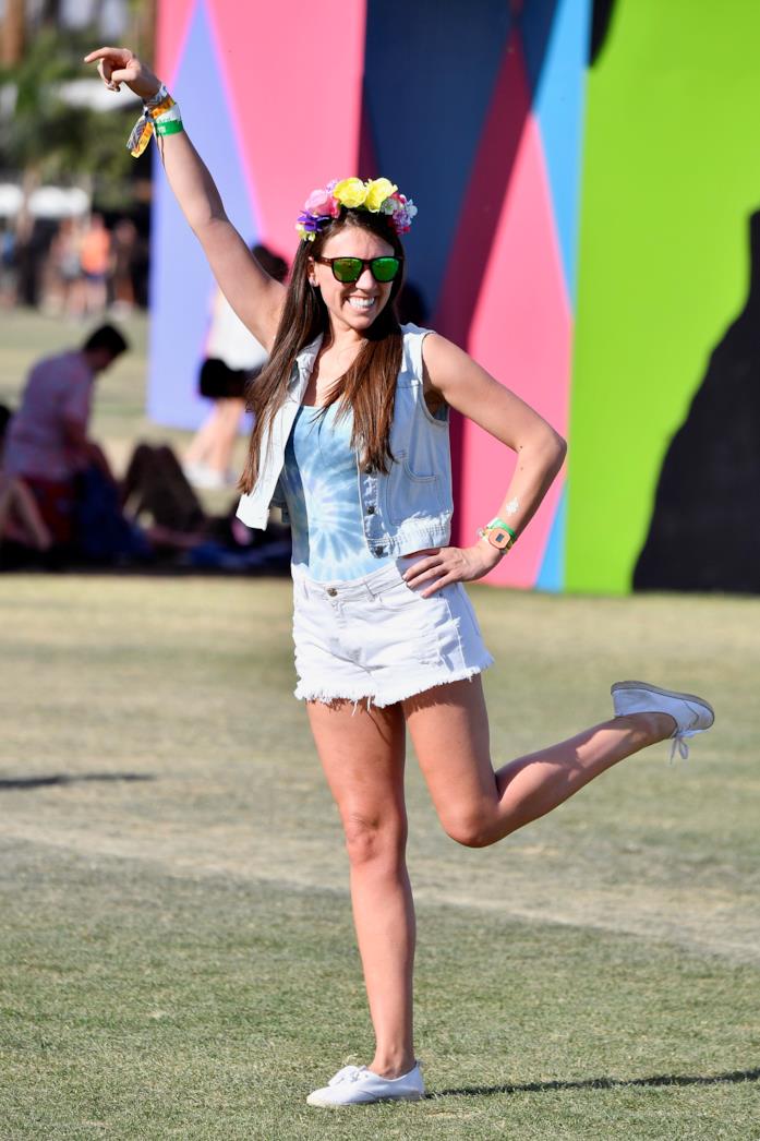 Look in denim al Festival di Coachella Un'idea look per il festival di Coachella