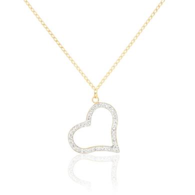 Collana in oro giallo con cuore