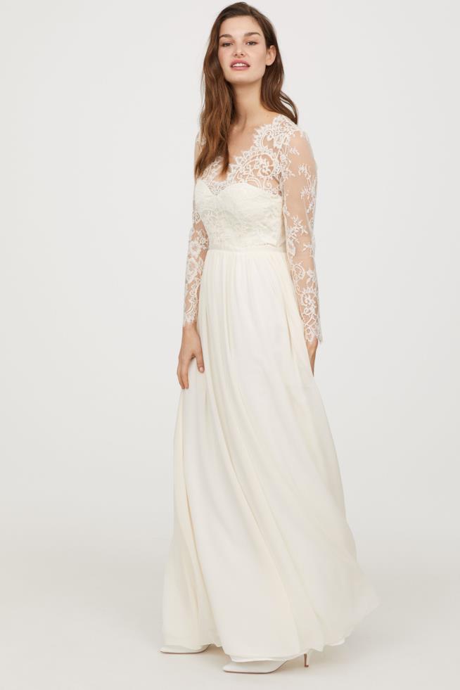 H&M crea una copia perfetta dell'abito da sposa di Kate Middleton L'abito bianco di H&M ispirato a quello di Kate Middleton