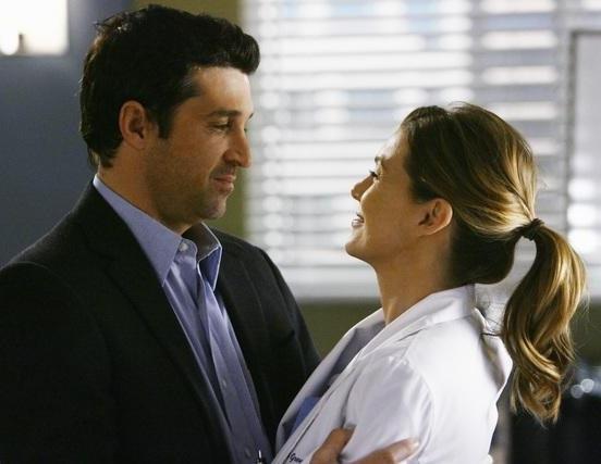 Derek Shepherd e Meredith Grey Patrick Dempsey con Ellen Pomeo in Grey's Anatomy