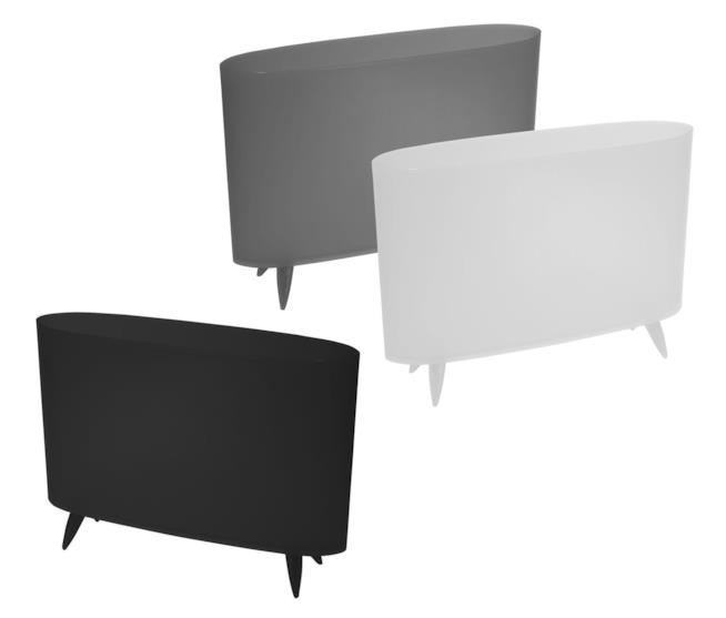 Koziol propone un portariviste in plastica compatto e funzionale Portariviste Koziol in plastica in tre versioni di colore: nero, grigio e bianco