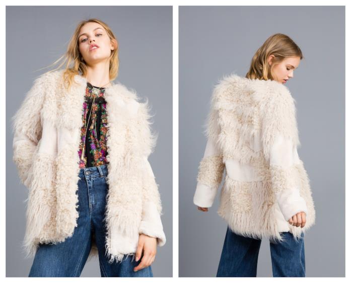 Pelliccia oversize bianco neve di moda per l'autunno inverno 2018 Faux fur bianco neve di tendenza per l'A/I 2018
