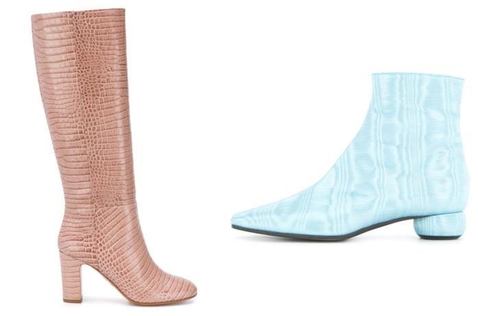 Stivali alti e ankle boots nei colori pastello moda autunno inverno 2018-19 Stivali e stivaletti nelle nuance pastello moda autunno inverno 2018-19