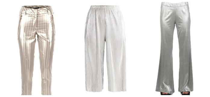 Pantaloni in argento di tendenza estate 2018 In argento, i pantaloni per l'estate 2018