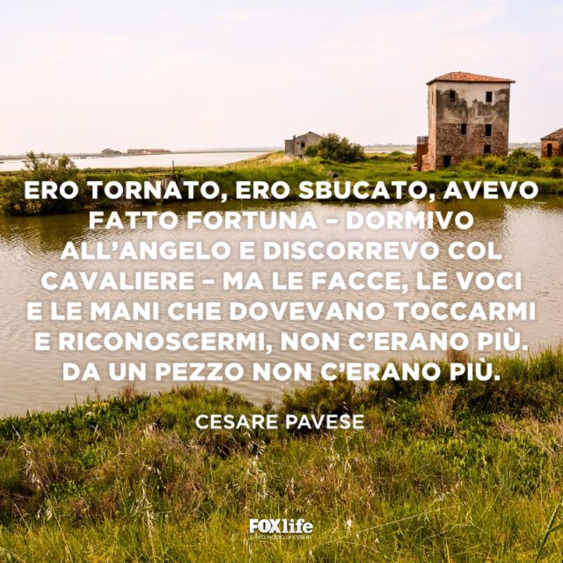 Frase sul ritorno Campagna attraversata dal fiume Po
