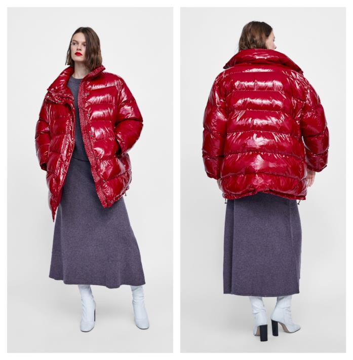 Giubbotto imbottito effetto vinile moda autunno 2018 Effetto vinile per il giubbotto di tendenza autunno 2018