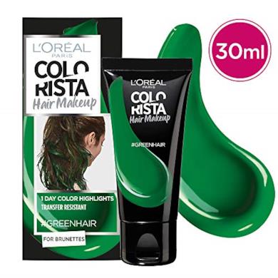 Colorista Hair Makeup #GreenHair