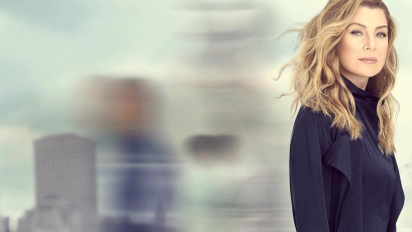 La locandina di Grey's Anatomy 16 Meredith nel poster di Grey's Anatomy 16