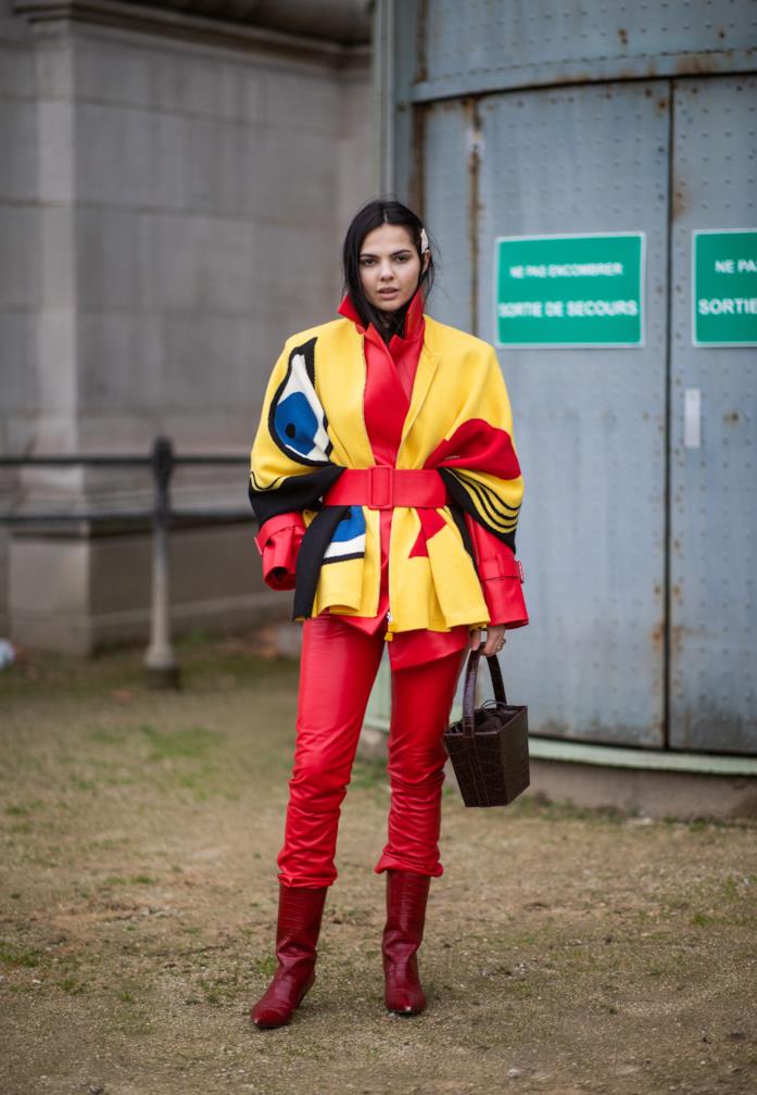 Stivali rossi Streetstyle 2019 Stivali rossi Paris Fashion Week 2019