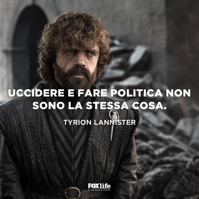 Frase Tyrion trono di spade Tyrion Lannister con espressione seria
