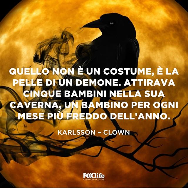Citazione film Clown Illustrazione di un corvo su un ramo