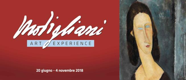 Modigliani: la mostra immersiva al MUDEC Banner della mostra al MUDEC