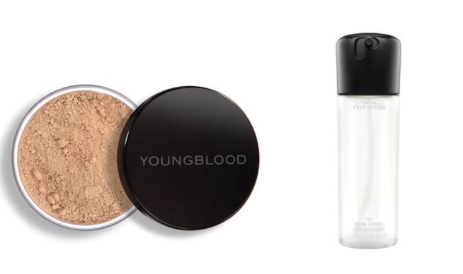 Youngblood Fondotinta Minerale e Fissatore Trucco Mac Cosmetics Fondotinta Youngblood e spray fissante make-up Mac Cosmetics