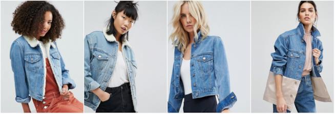 Giacche estate primavera 2018: le Giacche jeans Asos Collage di giacche di jeans Asos