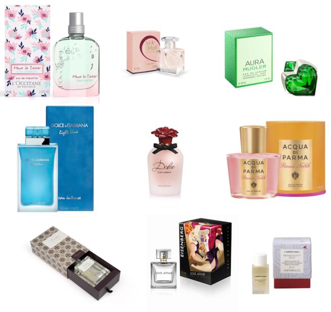 Profumi perfetti per San Valentino Confezioni di profumi di vari brand