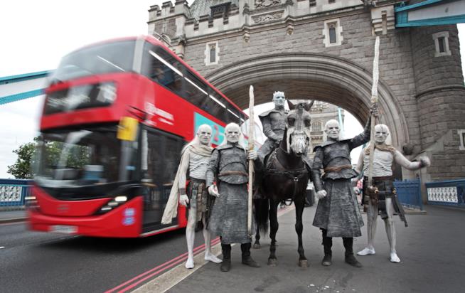 Gli Estranei protagonisti della settima stagione di Game of Thrones Gli Estranei di Game of Thrones a Londra