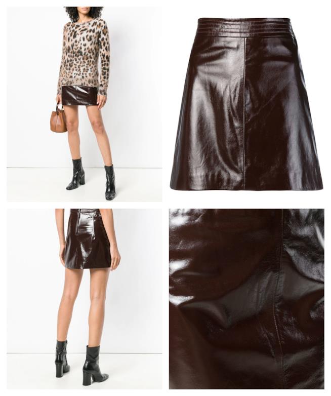 Gonna svasata in pelle di moda per l'autunno inverno 2018-19 Gonna trendy per l'autunno inverno 2018-19 in pelle