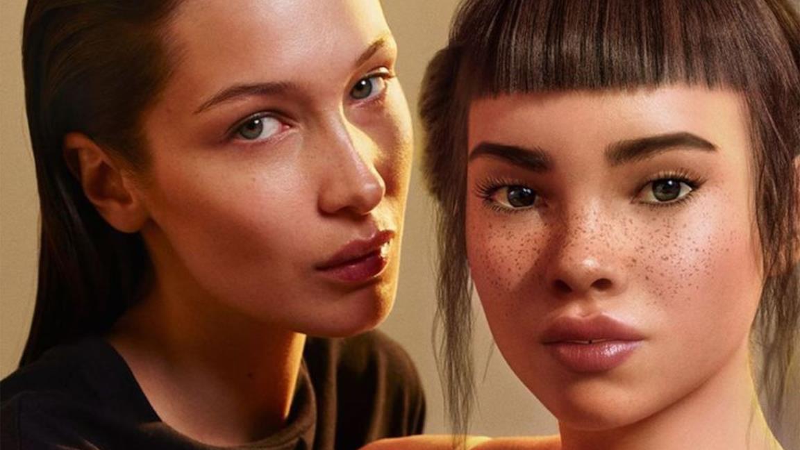 Bella Hadid e Lil Miquela in Calvin Klein