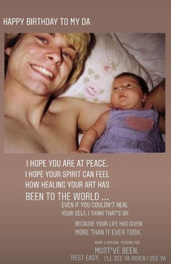 Courtney Love ricorda il suo amore per Kurt Cobain Instagram Story di Frances Bean Cobain