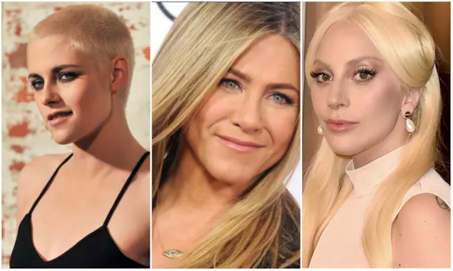 Le star che si sono trasformate Collage tra Kristen Stewart, Jennifer Aniston e Lady Gaga