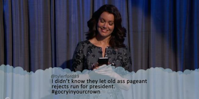 Da Scandal al Jimmy Kimmel live! Mellie Grant legge i tweet cattivi su di lei Mellie Grant legge i tweet cattivi su di lei