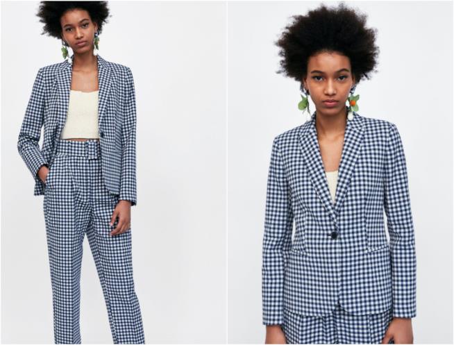 Zara quadretti Tailleur quadretti Zara