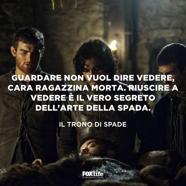 Frase sul vedere Scena trono di spade