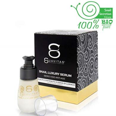 Suavitas Snail Luxury Serum - Siero Viso e Collo Antirughe con Peptidi di Diamante