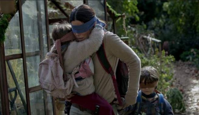 I pericoli della Bird Box Challenge Una scena di Bird Box