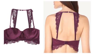 Reggiseno a fascia Velvet Stripes