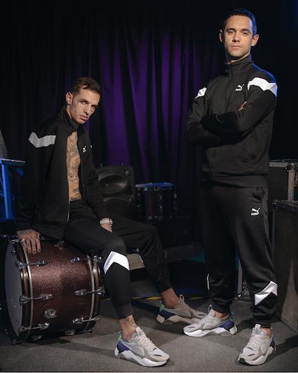 Achille Lauro e Cosmo x Puma Rsx-Tacks Achille Lauro e Cosmo indossano Puma Rsx-Tacks