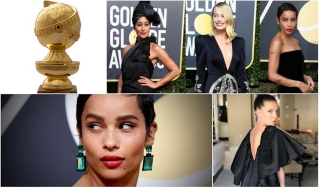 Trend moda 2018 Golden Globes Alcune foto dei Golden Globes 2018